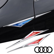 2pcs alloy car stickers car accsesories accessory for audi a4 b6 b7 b9 a3 8l 8p 8v q3 a7 a4 b8 a6 c6