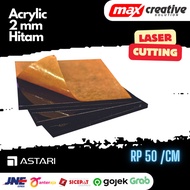  Akrilik 2mm Hitam Solid custom laser cutting 