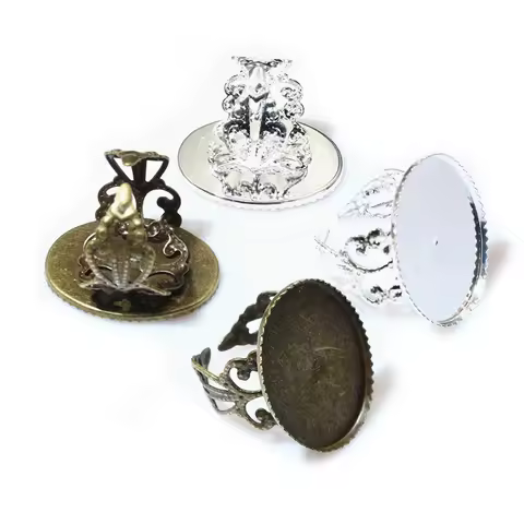 13x18mm 10x14mm 18x25mm 5pcs 3 Colors Brass Oval Adjustable Ring Settings Blank/Base,Fit 10x14/18x25