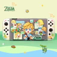 Nintendo Switch OLED Protective Case Cute Link Zelda Switch Frosted Hard Case Handle Soft Case