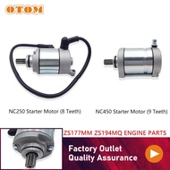 OTOM OTOM Motorcycle Starter Motor 8/9 Teeth For ZONGSHEN NC250 NC450 ZS177MM ZS194MQ Electric Start