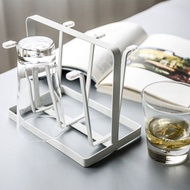 Wrought Iron Drain Cup Holder Glass Bottle Drying Rack Coffee Bar Organizer Glass Drying Stand Cup D