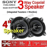 Sony XS-GTF1039 4" Inch 3 Way Speaker Extra Bass one pair 2pc Peak Power 210Watts ( 100% Original )