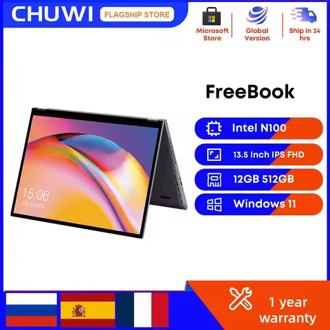 CHUWI FreeBook Tablet Laptop2-in-1 Intel N150 13.5'' FHD Touch Screen 16GB LPDDR5 RAM 512GB SSD WIFI