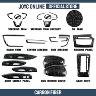 Forged Carbon Perodua Myvi 2018 2023 Interior Steering Aircond Radio Dashboard Trim Oil tank cover c