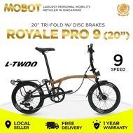 MOBOT SG OFFICIAL | ROYALE Pro 9 (20") Trifold Bicycle | LTWOO | Disc Brakes | Lightweight