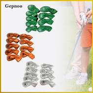 Gepnoo 9Pcs Golf Iron Headcovers Golf Club Head Covers, PU Leather, Modern Protective Sleeves Iron H