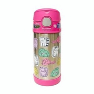 膳魔師 - 不銹鋼兒童吸管保溫杯 (粉色-貓咪) 355ml (平行進口)