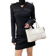 Bv Woven Shopping Bag New Style Mom Bag Arco Series Calfskin tote Handbag Bottega Veneta Bag Bottega Veneta Commuter Bag