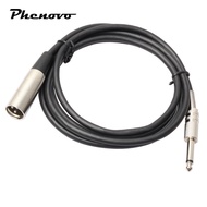 [Phenovo] 3Pin XLR to 1/4" 6.35mm XLR M/M Plug Microphone Adapter Cable Cord 6ft