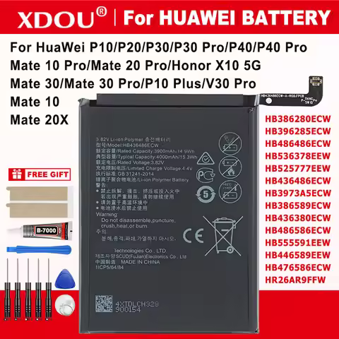 Battery For HuaWei P10/P20/P30 Pro/P40/P40 Pro/P30/Mate20 Pro/Mate 10 Pro/Mate 20X/Mate 30/Mate 30 P