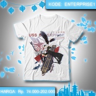 Azur Lane Anime T-Shirt - Enterprise Game AzurLane Baju