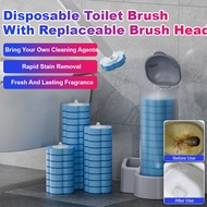 【Hygienic Disposable Design】JMY Disposable Toilet Brush with Replaceable Brush Heads Toilet Brush / 