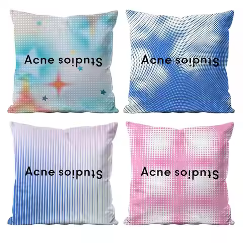 Luxun Fashion A-Acne Studios Pillow Case Anti-dustmite Pillowcase Invisible Zipper Silky Short Plush