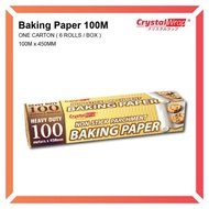 CrystalWrap Non-Stick Baking Paper / Parchment Paper / Cooking Paper 450mm(18") x 100meter