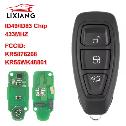 LIXIANG Remote Smart Car Key 434MHz ID49 / ID83 Chip for Ford Focus C-Max Mondeo Kuga Fiesta FCC ID: