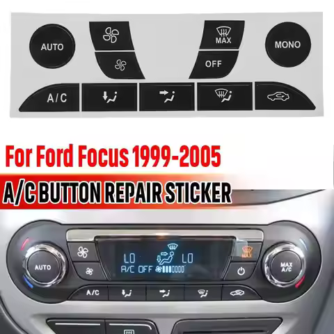For Ford Focus MK2 MK1 MK III Button Sticker Accessories Car Dashboard Panel Air Conditioning Knob B