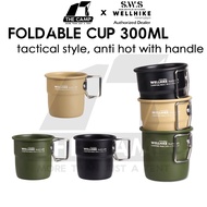 Wellhike SWS Foldable Cup 300ml with Handle Aluminium Folding Mug Outdoor Camping Cawan Anti Hot Cof