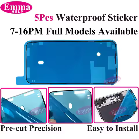 5pcs LCD Display Adhesive Waterproof Seal Sticker for iPhone 16 15 14 13 12 11 Pro Max 8 7 Plus XS X