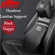Toyota Sienta Car Neck Headrest Pillow Rest Head Nappa Leather Cushion Car Breathable Lumbar Support
