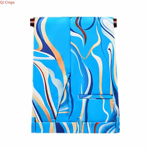 ‌2026 New Emilio Pucci Hanami Carré Abstract Colorful Print Suit Pants, Wedding Party Trousers, Asia