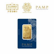 TURBO [1OZ] PAMP Lady Fortuna Gold Bar 9999Gold