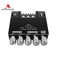 MT21 Channel Bluetooth 5.0 2.1 Subwoofer Amplifier Board 50Wx2+ 100W Power Stereo Audio Amplifier Mo