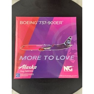 [Ready Stock] NG 1/400 Alloy Airplane Model Alaska Air B737-900ER N493AS More To Love Painted Flawle