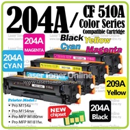 Compatible to H* 204A H*204A CF510A Black Cyan Yellow Color LaserJet Pro M154A M154nw MFP M180nw M18