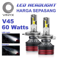 Bohlam Lampu Utama LED Mobil VINYX V45 CSP 3570 H1 H3 H4 H7 H11 HB3 HB4 9005 9006 Canbus Can Bus Mot