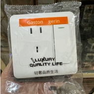 Gaston Germin 5-hole flat socket with 1 switch