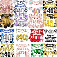 (SG Seller) 40th Birthday Decorations, 40th Birthday Balloon, 40th Birthday Decor, 40 balloons