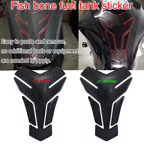 For Kawasaki Z1000 Z 1000 Motorcycle universal 3D Carbon Look Motorcycle Tank Pad Protector Decal