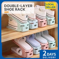 [SG Stock] Doble Layer Shoe Organizer  Shoe Organiser Shoe Rack Adjustable Shoe Stacker