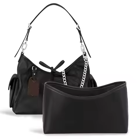 Nylon Bag Organizer Insert for LV Carryall Cargo Vibe PM Dark MM Divider Shaper Protector Compartmen