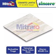 Sincere Granit Lantai 80x80 Motif Marble Abu Abu Glazed ZLJ8615