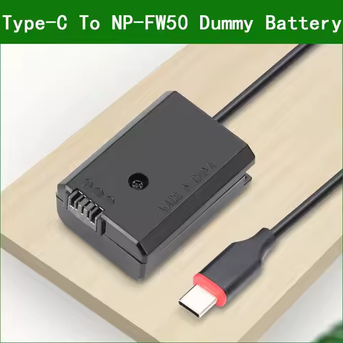 AC-PW20 PD USB Type-C NP-FW50 Dummy Battery Power Adapter DC coupler For Sony DSC-RX10 DSC-RX10M2 DS