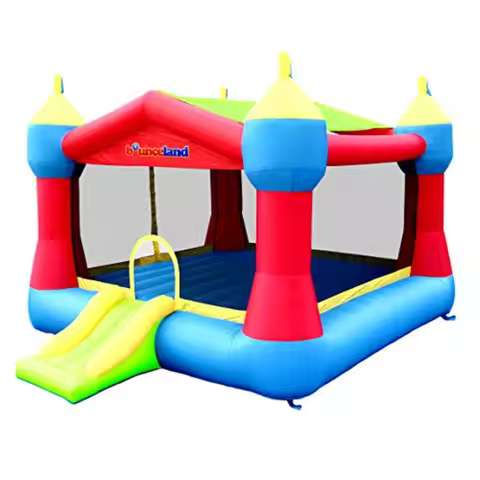 16 ft L x 13 ft W x 10.3 ft H Inflatable Party Castle Bounce House with Basketball Hoop Removable Su