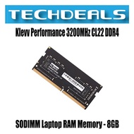 Klevv Performance 3200MHz CL22 DDR4 SODIMM Laptop RAM Memory - 8GB