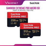 Sandisk Extreme Pro Micro SD with 4K Recording Support, Plug & Play (256GB / 512GB)