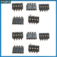 【keluaran baharu 】 10-piece DIP DM-04-V-T/R DIP Switches Piano Key Type Flat Pitch 2.54mm Gap