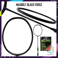raket bulutangkis maxbolt black force new original maxbolt - terpasang senar
