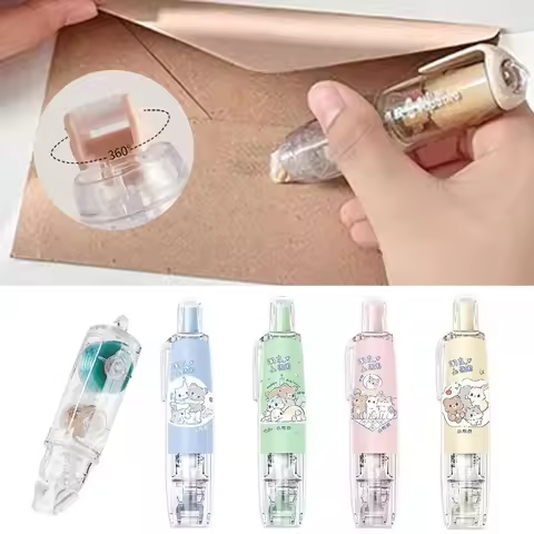 Cartoon Press-On Dot Glue Stationery Student Study Exam Dot Glue Tape Office Ledger Supplies Pen Sty