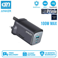 Anker Prime A2343 100W USB C Charger Anker GaN Wall Charger 3-Port Compact Fast PPS Charger