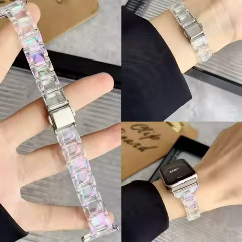 Sparkling transparent resin strap For Samsung Galaxy Fit 3 Watchband Women Samsung Galaxy Fit3 Brace
