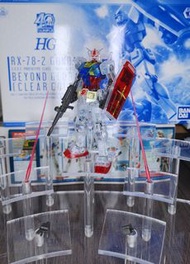 素組高達模型完成品 Bandai HG RX-78-2 Gundam Beyond Global clear color 40 週年3特別版 1:144 高質素模型 全彩色透明版