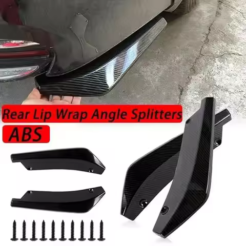 1pair For 4 Series F32 F33 F36 G22 G23 G26 Rear Bumper Lip Wrap Angle Diffuser Splitter Canard Spoil