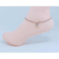 Custom made  stainless steel anklet 3.7 mm,3 mm thickness with bell or heart charm.Size 10 cm (baby 