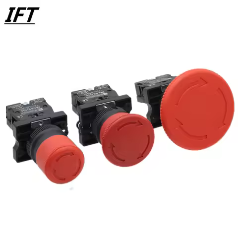 1PCS Red Mushroom Emergency Stop Switch XB2-ES542 XB2-ES442 XB2-ES642 22mm NC N/C Push Button Switch