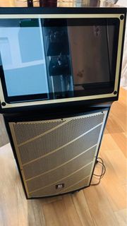 IVAO ONE 家庭KTV音響一體機 點歌機+功放 帶觸摸屏 帶三把麥
